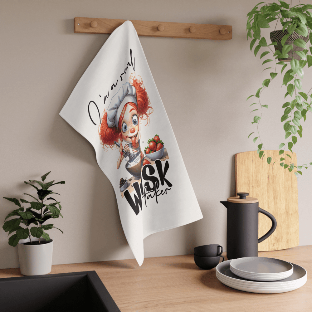 Funny Tea Towel – I'm a Real Whisk Taker – Chef Girl Dish Towel - East Coast Gifts