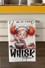 Funny Tea Towel – I'm a Real Whisk Taker – Chef Girl Dish Towel - East Coast Gifts