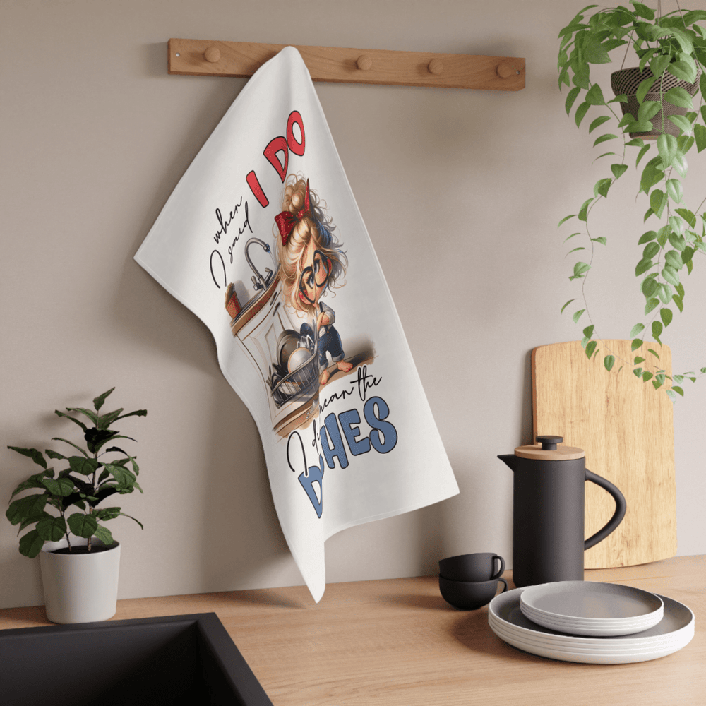 Funny TeaTowel When I Said I Do I Didn’t Mean the Dishes Cute Retro Kitchen gift - East Coast Gifts