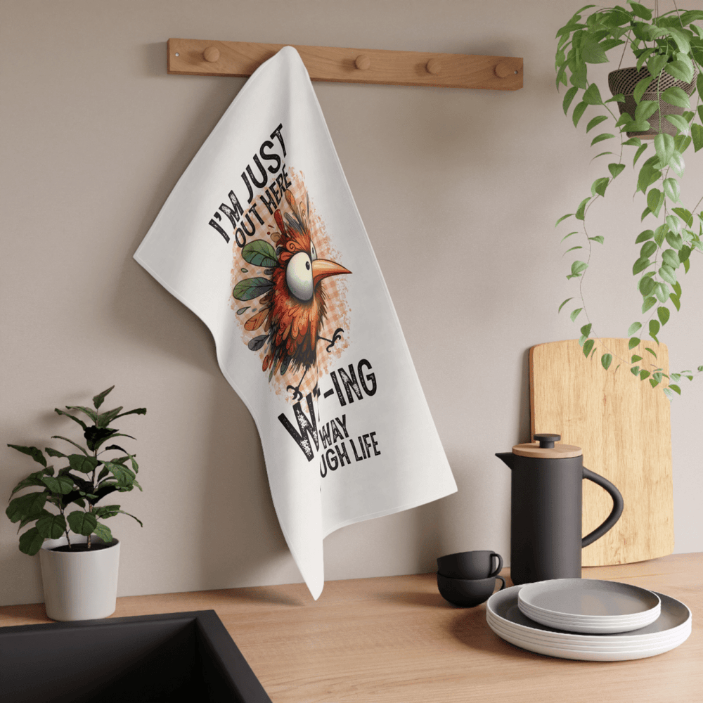 Funny WTF Tea Towel – Blue Bird Kitchen Towel – Microfibre Gift - East Coast Gifts