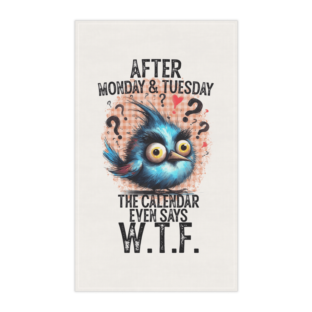 Funny WTF Tea Towel – Blue Bird Kitchen Towel – Microfibre Gift - East Coast Gifts