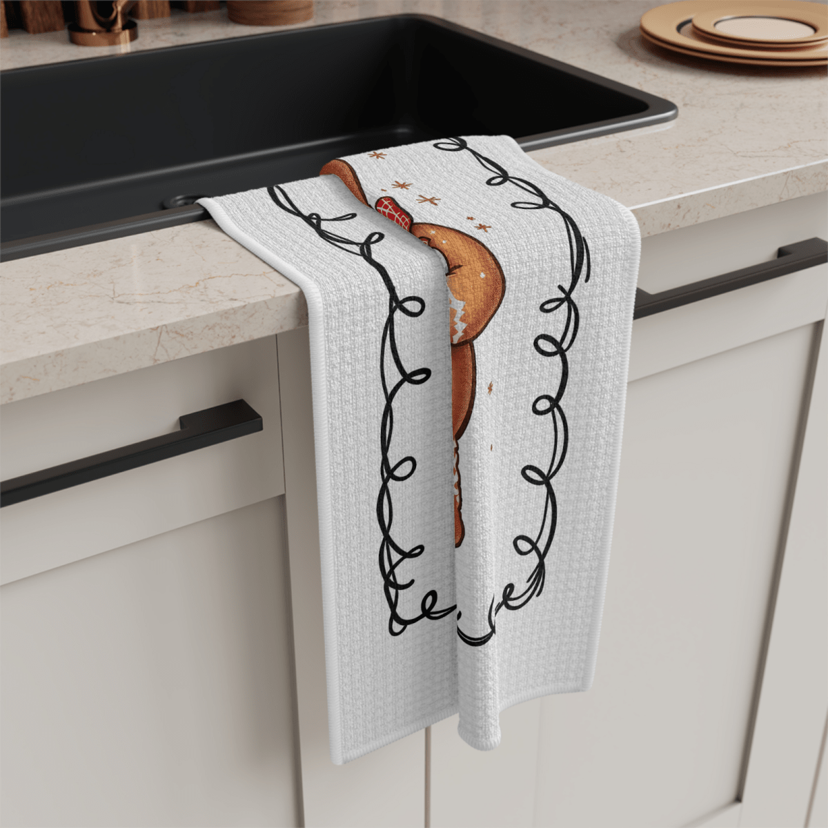 Gingerbread Cocoa Christmas Towel – Cute Holiday Kitchen Decor - East Coast Gifts