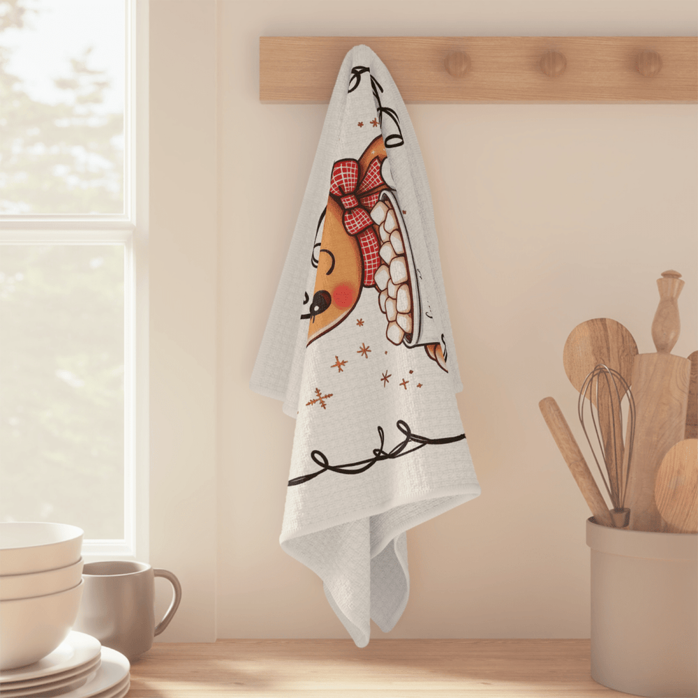 Gingerbread Cocoa Christmas Towel – Cute Holiday Kitchen Decor - East Coast Gifts