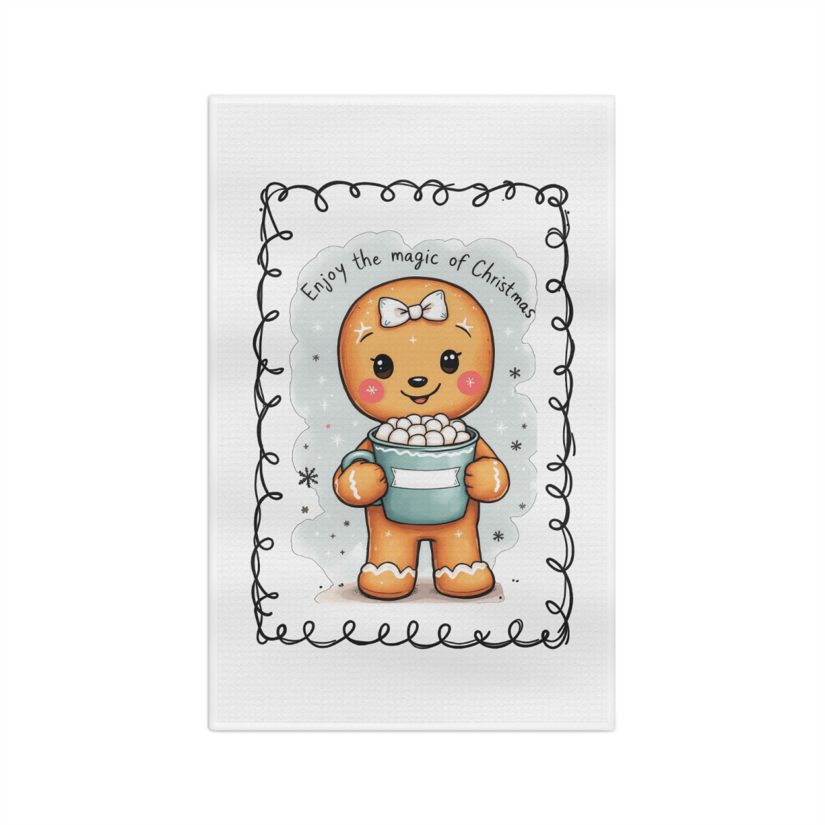 Gingerbread Cocoa Cutie Christmas Towel – Holiday Kitchen Decor - East Coast Gifts