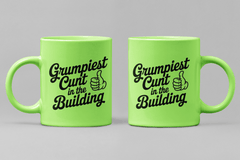 Grumpiest C*nt in the Building Mug – Neon Edition - East Coast Gifts