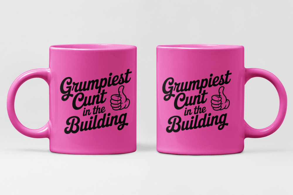 Grumpiest C*nt in the Building Mug – Neon Edition - East Coast Gifts