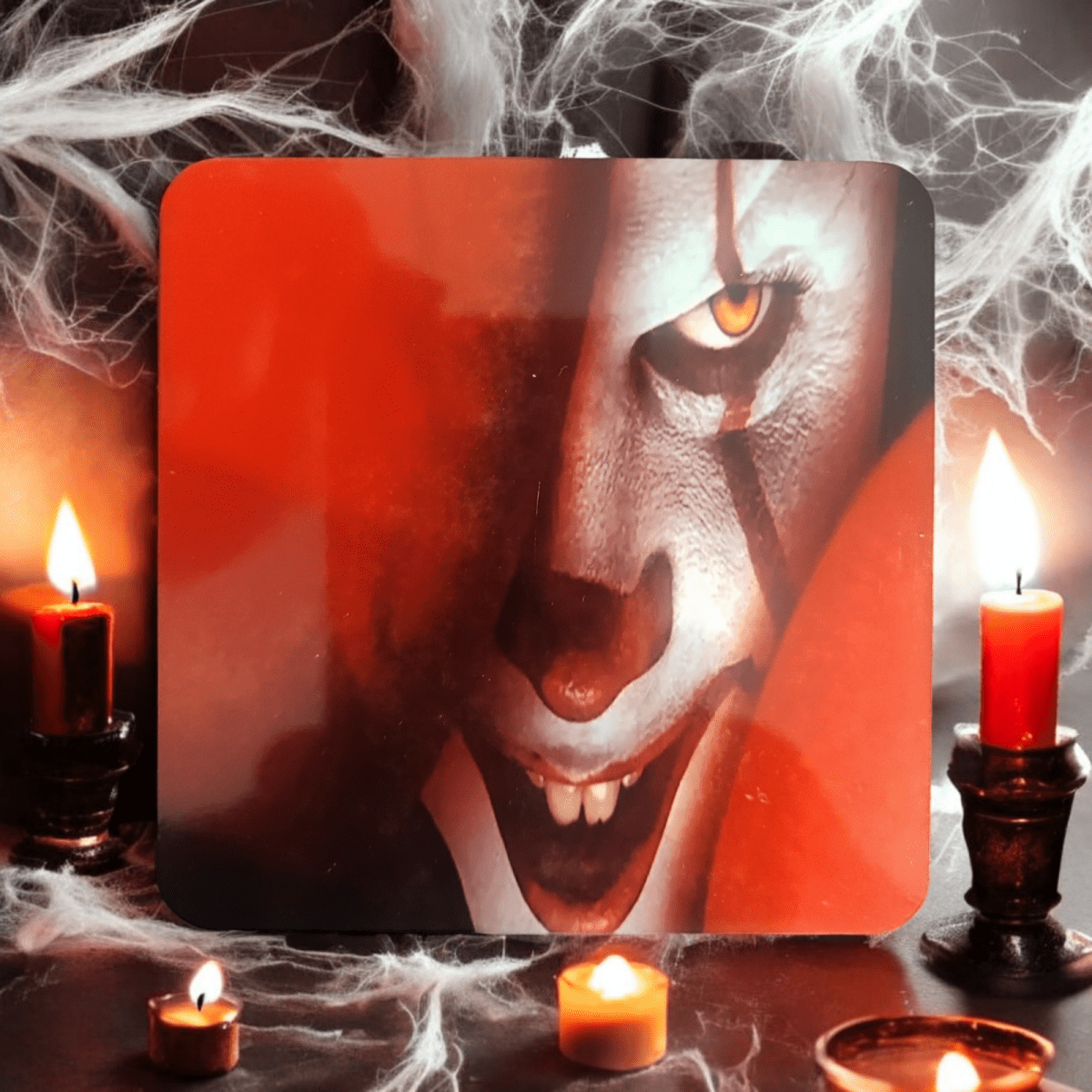 Halloween Clown Pennywise set of 4 Coasters Horror movie - East Coast Gifts
