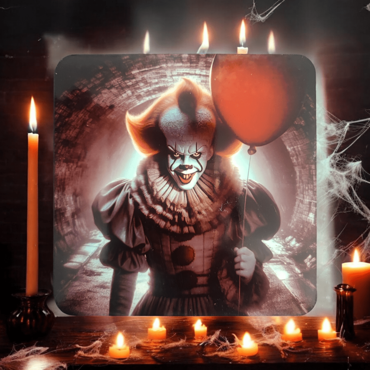 Halloween Clown Pennywise set of 4 Coasters Horror movie - East Coast Gifts