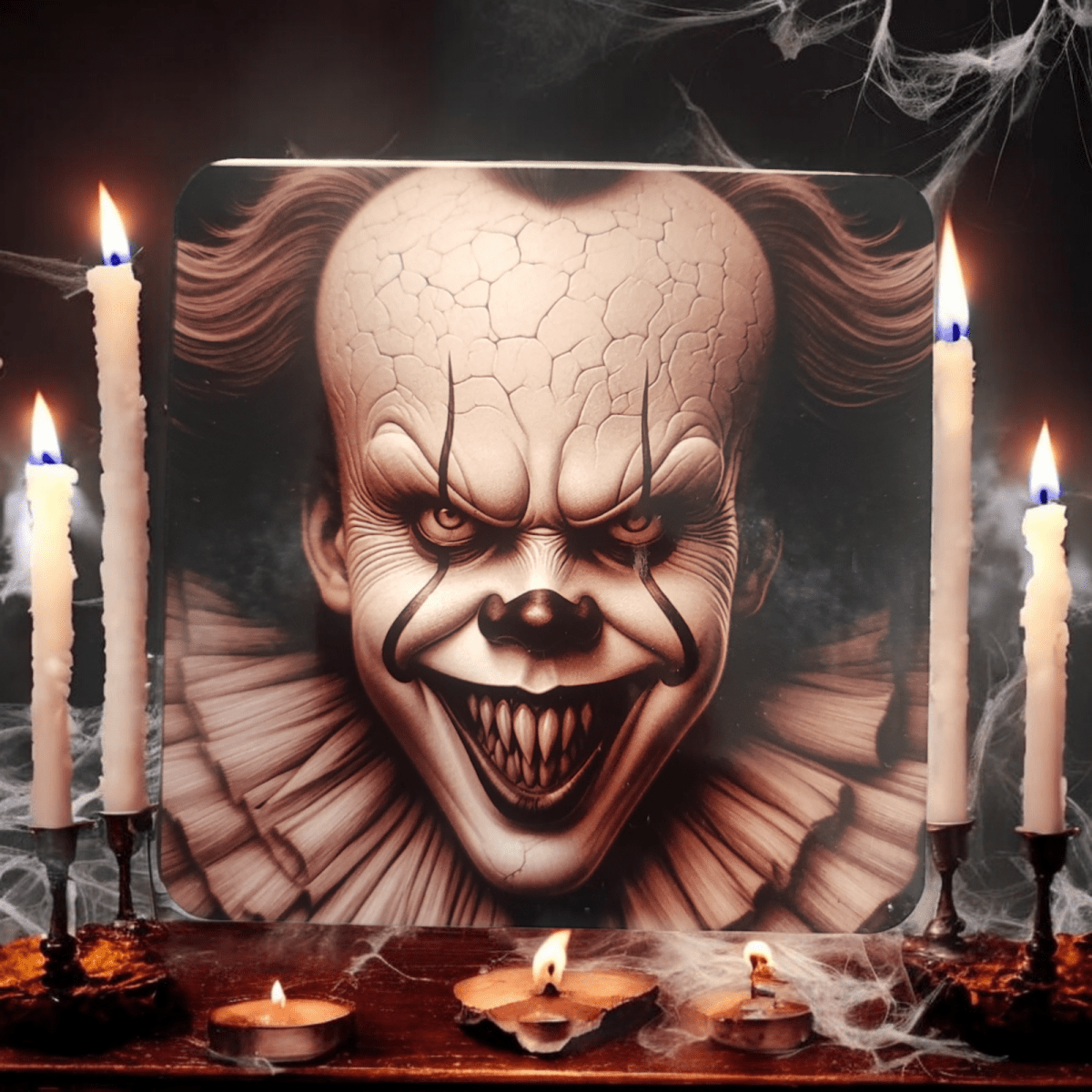 Halloween Clown Pennywise set of 4 Coasters Horror movie - East Coast Gifts