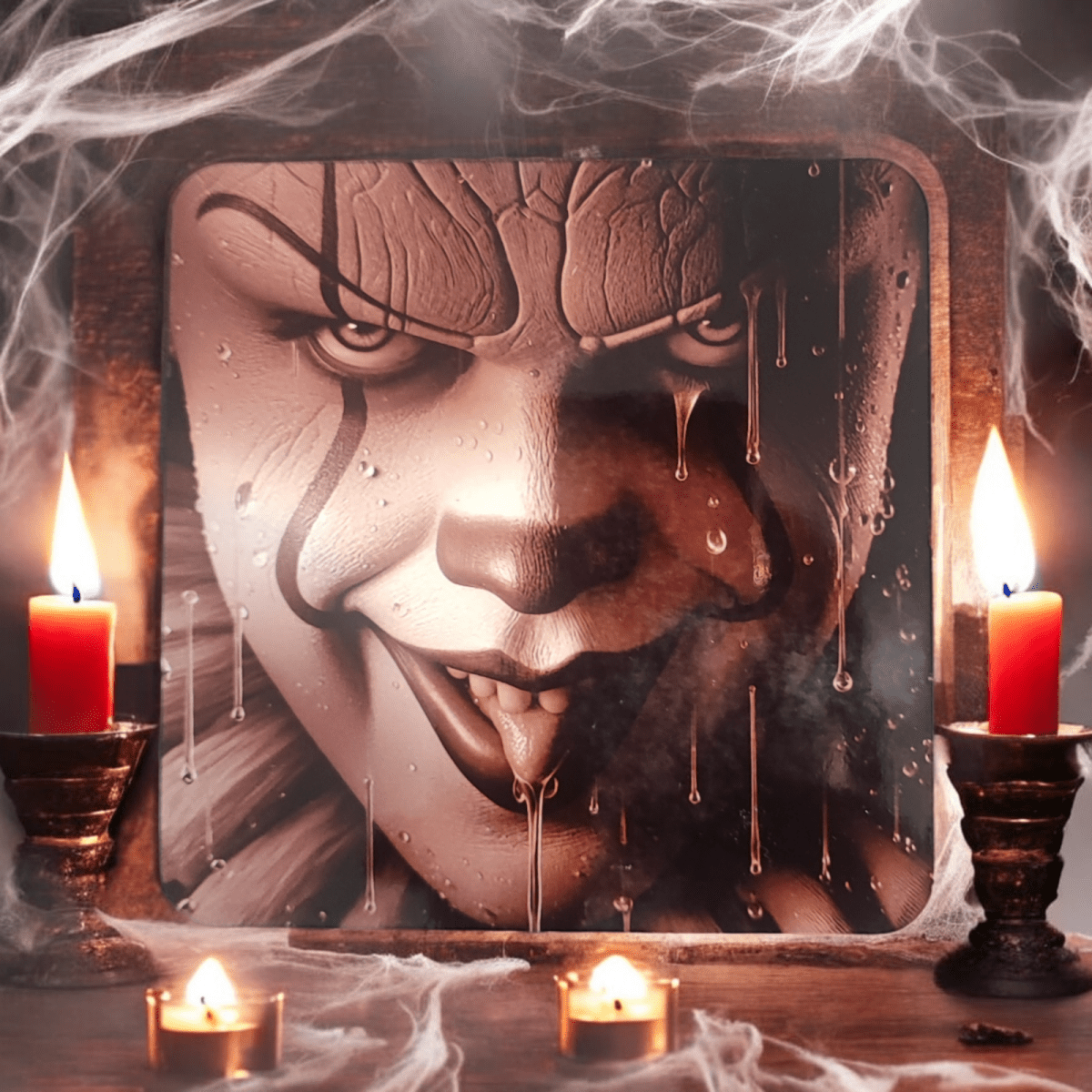 Halloween Clown Pennywise set of 4 Coasters Horror movie - East Coast Gifts