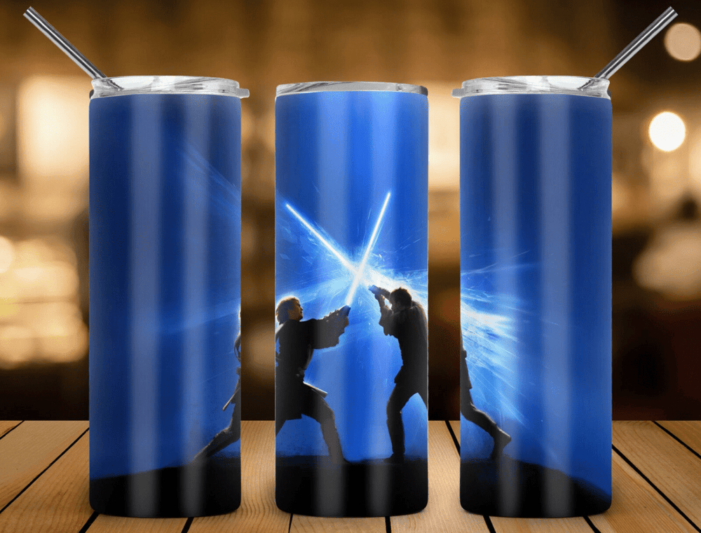 Jedi Battle Star Wars 20oz Coffee Travel Tumbler Insulated Cup with Lid & Straw - East Coast Gifts