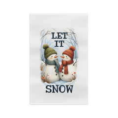 Let It Snow Snowman Kitchen Towel – Cute Winter Decor - East Coast Gifts