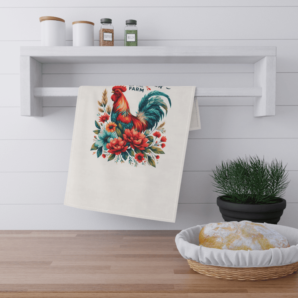 Life Is Better on the Farm Towel Set – 5 Farmhouse Designs with Roosters & Barns - East Coast Gifts