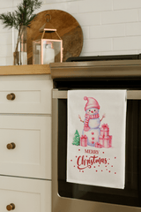 Merry Christmas Snowman Towel – Cute Holiday Kitchen Decor - East Coast Gifts