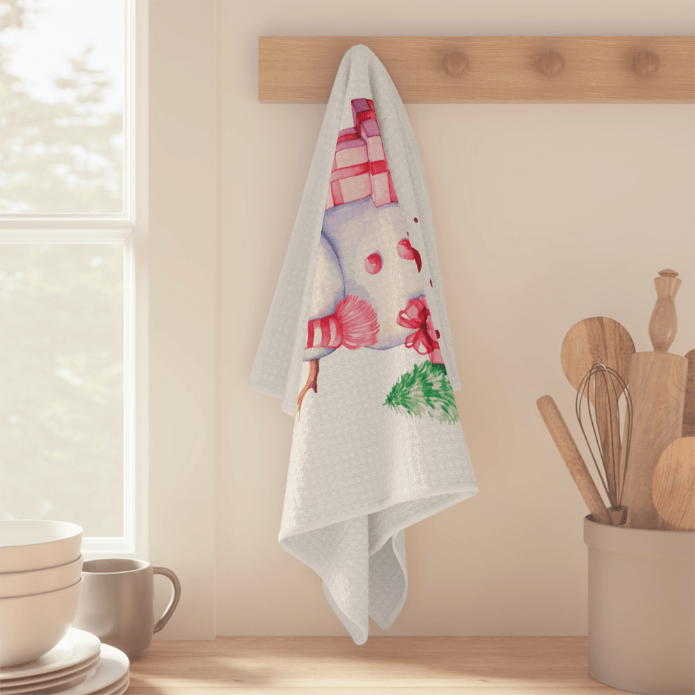 Merry Christmas Snowman Towel – Cute Holiday Kitchen Decor - East Coast Gifts