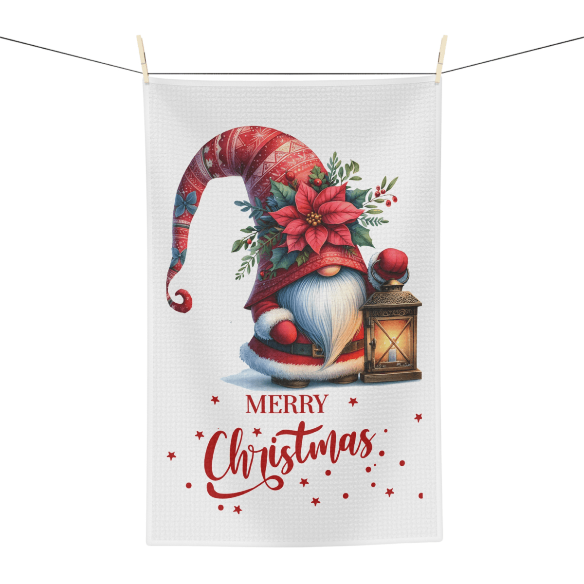 Merry Gnome Christmas Towel – Festive Holiday Kitchen Decor - East Coast Gifts