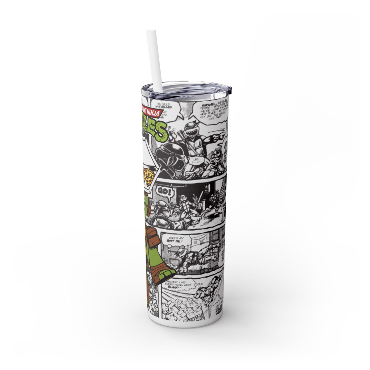 Michelangelo Ninja Turtle Gift 20oz Travel Tumbler Cartoon Comic Cup UK Stock - East Coast Gifts