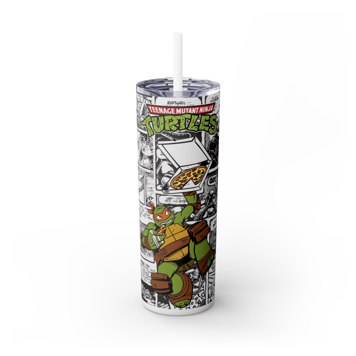 Michelangelo Ninja Turtle Gift 20oz Travel Tumbler Cartoon Comic Cup UK Stock - East Coast Gifts