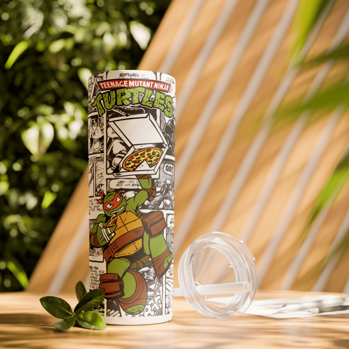 Michelangelo Ninja Turtle Gift 20oz Travel Tumbler Cartoon Comic Cup UK Stock - East Coast Gifts