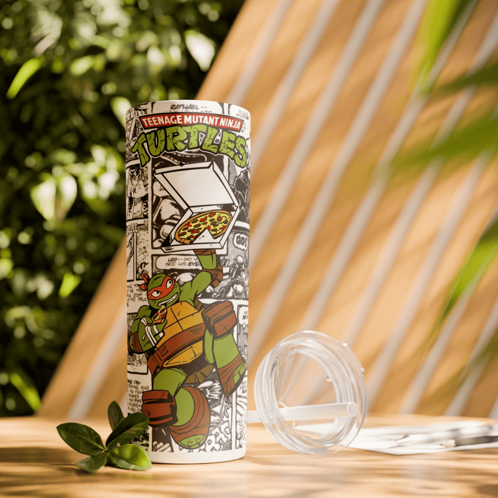 Michelangelo Ninja Turtle Gift 20oz Travel Tumbler Cartoon Comic Cup UK Stock - East Coast Gifts