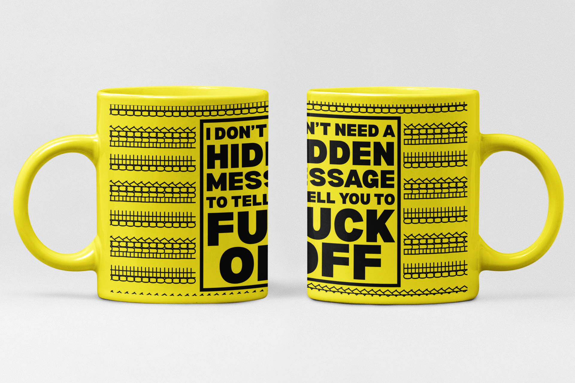 Hidden Message Mug – Funny Neon Coffee Cup with Explicit Text – 11oz