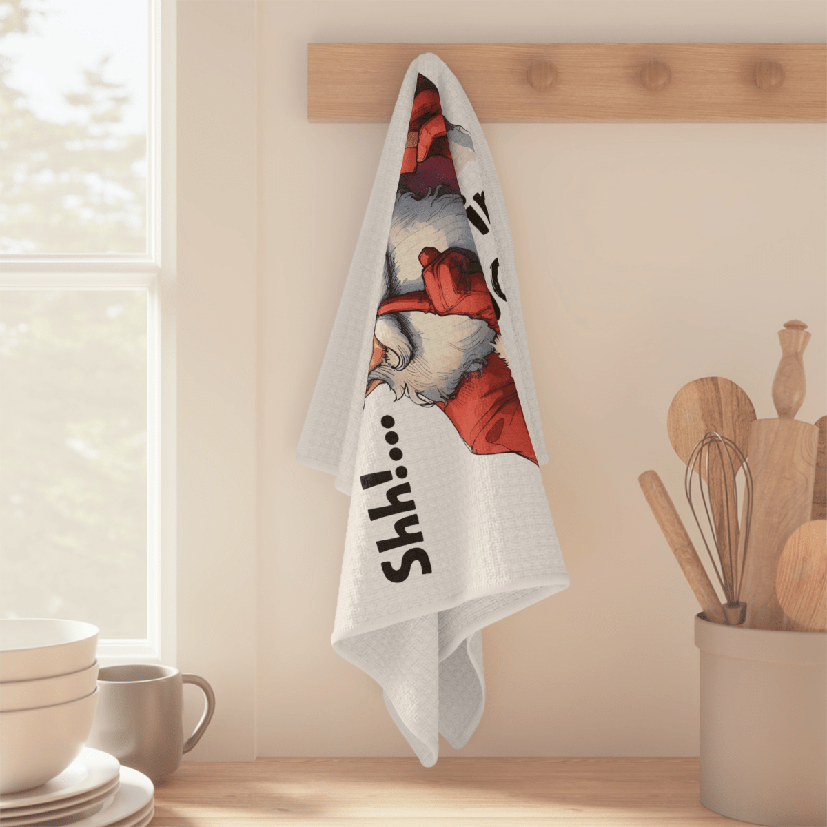 Naughty Santa “Stop Your Ho - ing” Funny Christmas Towel Holiday Decor Gift - East Coast Gifts