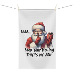 Naughty Santa “Stop Your Ho - ing” Funny Christmas Towel Holiday Decor Gift - East Coast Gifts