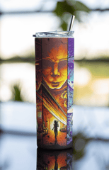 Neon Horror Icons Tumbler 20oz – Freddy Jason Pinhead Michael Myers Cup - East Coast Gifts