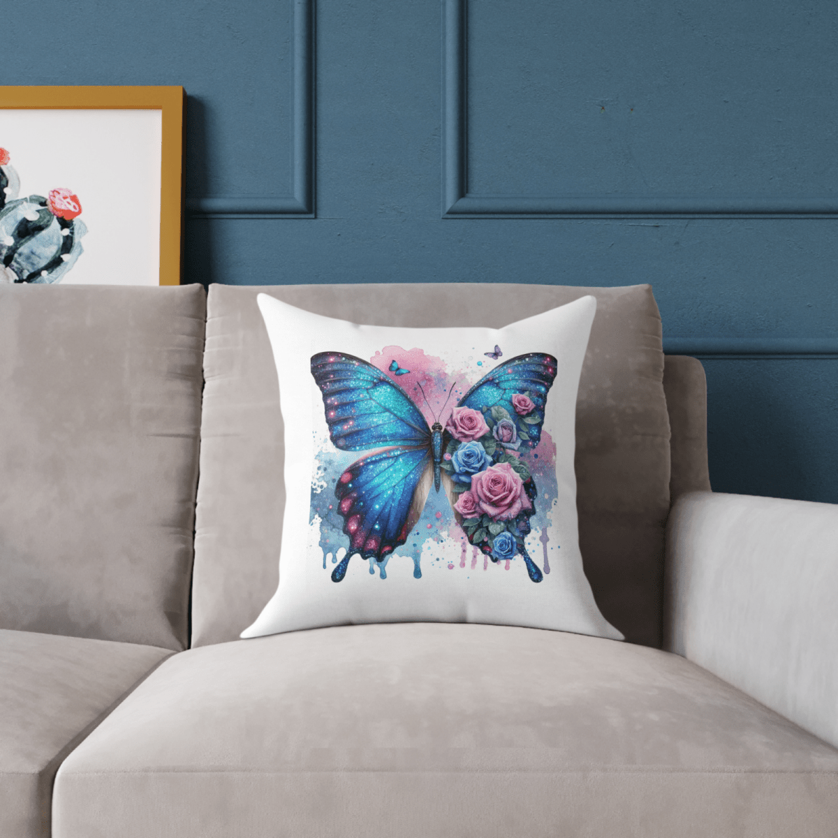 Personalised Any Name Butterfly Design Cushion Printed Birthday Gift - East Coast Gifts