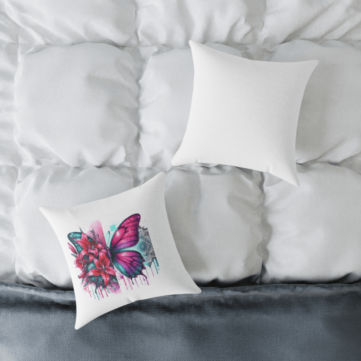 Personalised Any Name Butterfly Design Cushion Printed Birthday Gift - East Coast Gifts