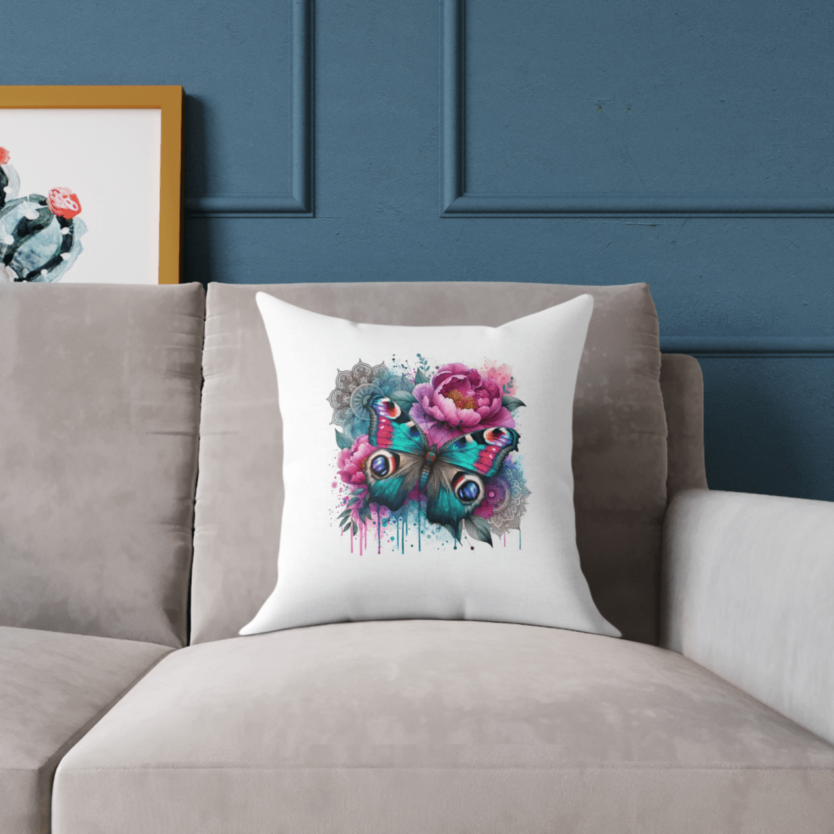 Personalised Any Name Butterfly Design Cushion Printed Birthday Gift - East Coast Gifts