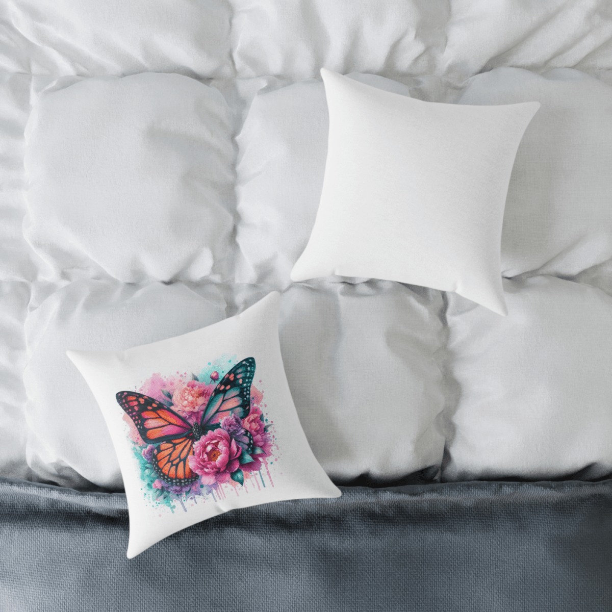 Personalised Any Name Butterfly Design Cushion Printed Birthday Gift - East Coast Gifts