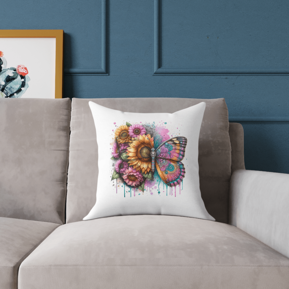 Personalised Any Name Butterfly Design Cushion Printed Birthday Gift - East Coast Gifts