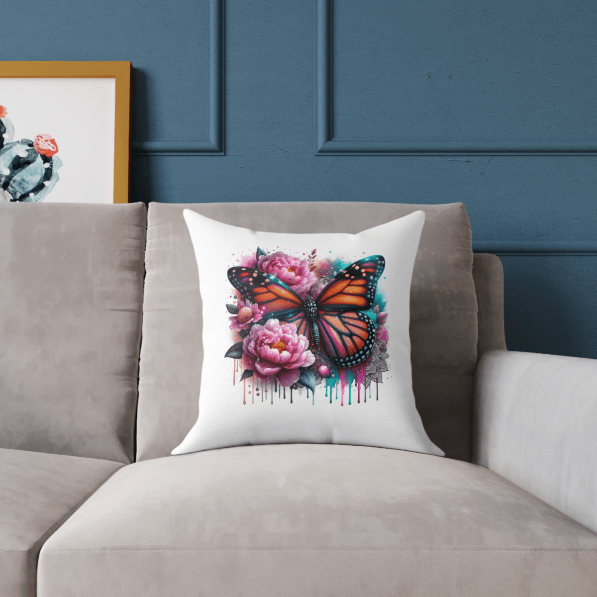 Personalised Any Name Butterfly Design Cushion Printed Birthday Gift - East Coast Gifts