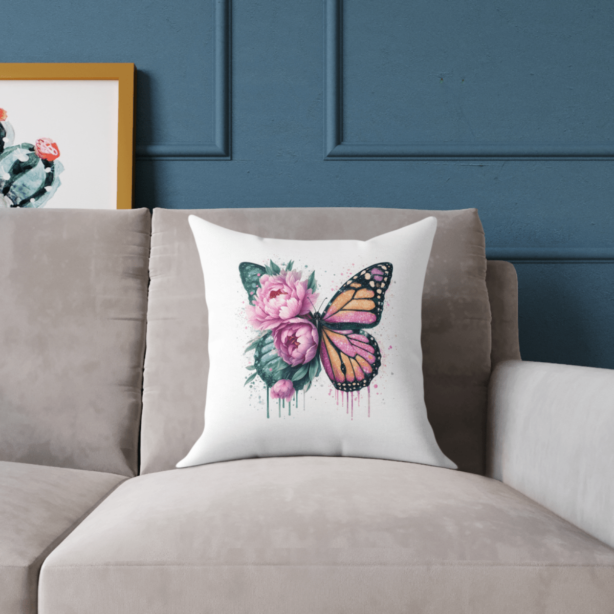Personalised Any Name Butterfly Design Cushion Printed Birthday Gift - East Coast Gifts