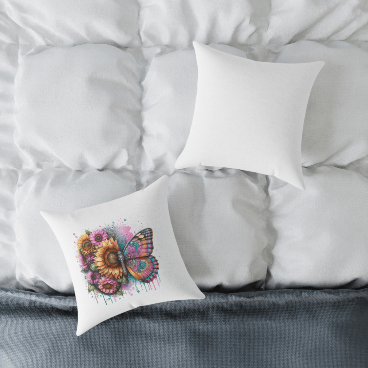 Personalised Any Name Butterfly Design Cushion Printed Birthday Gift - East Coast Gifts