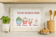 Personalised Cupcake Family Hot Chocolate Station Board – Christmas Gift UK - East Coast Gifts
