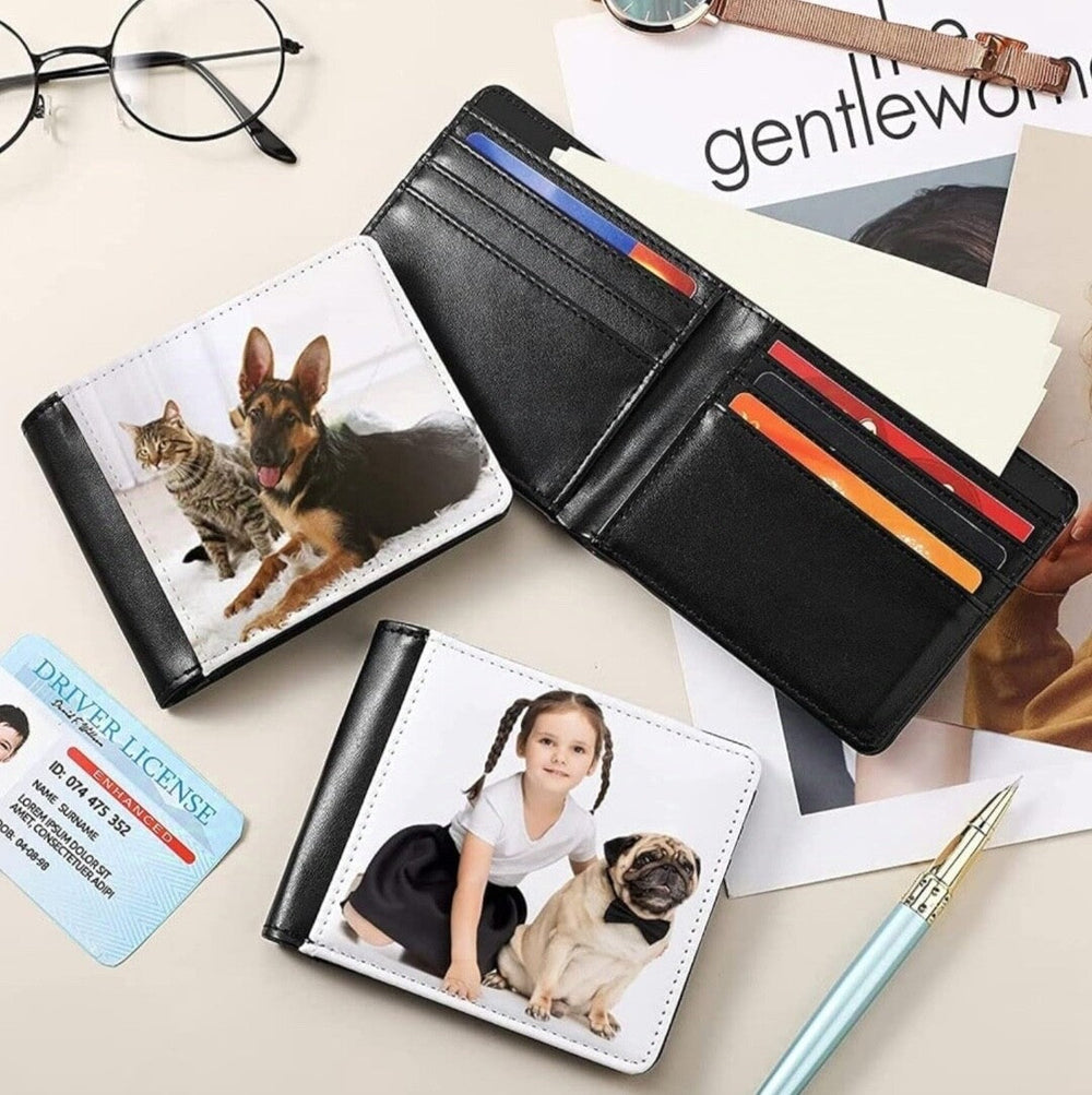 Personalised Gent's Photo Wallet add your Picture & Message Fathers Day Gift - East Coast Gifts