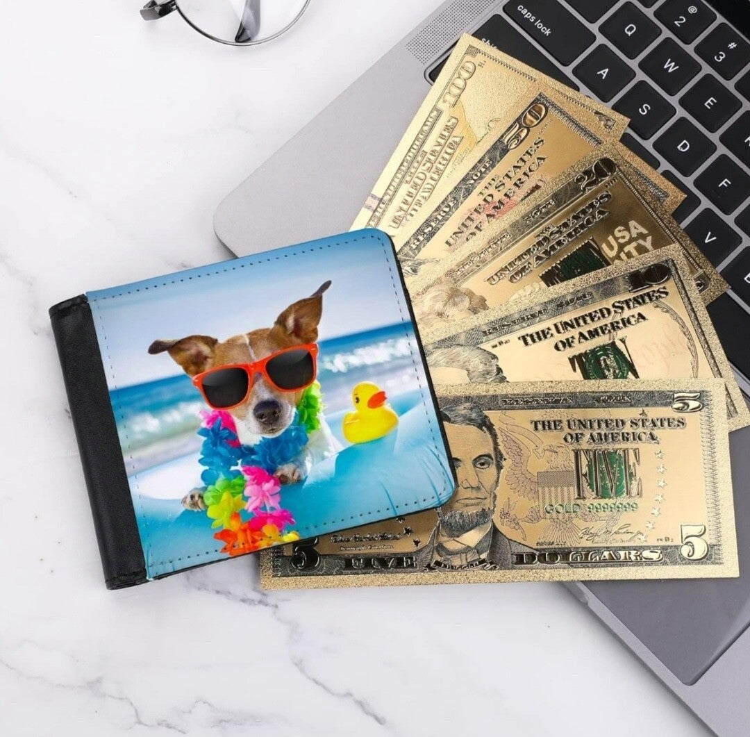 Personalised Gent's Photo Wallet add your Picture & Message Fathers Day Gift - East Coast Gifts
