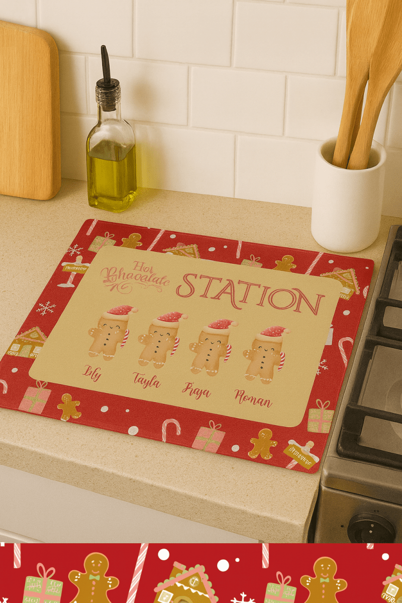 Personalised Gingerbread Hot Chocolate Station Board - East Coast Gifts