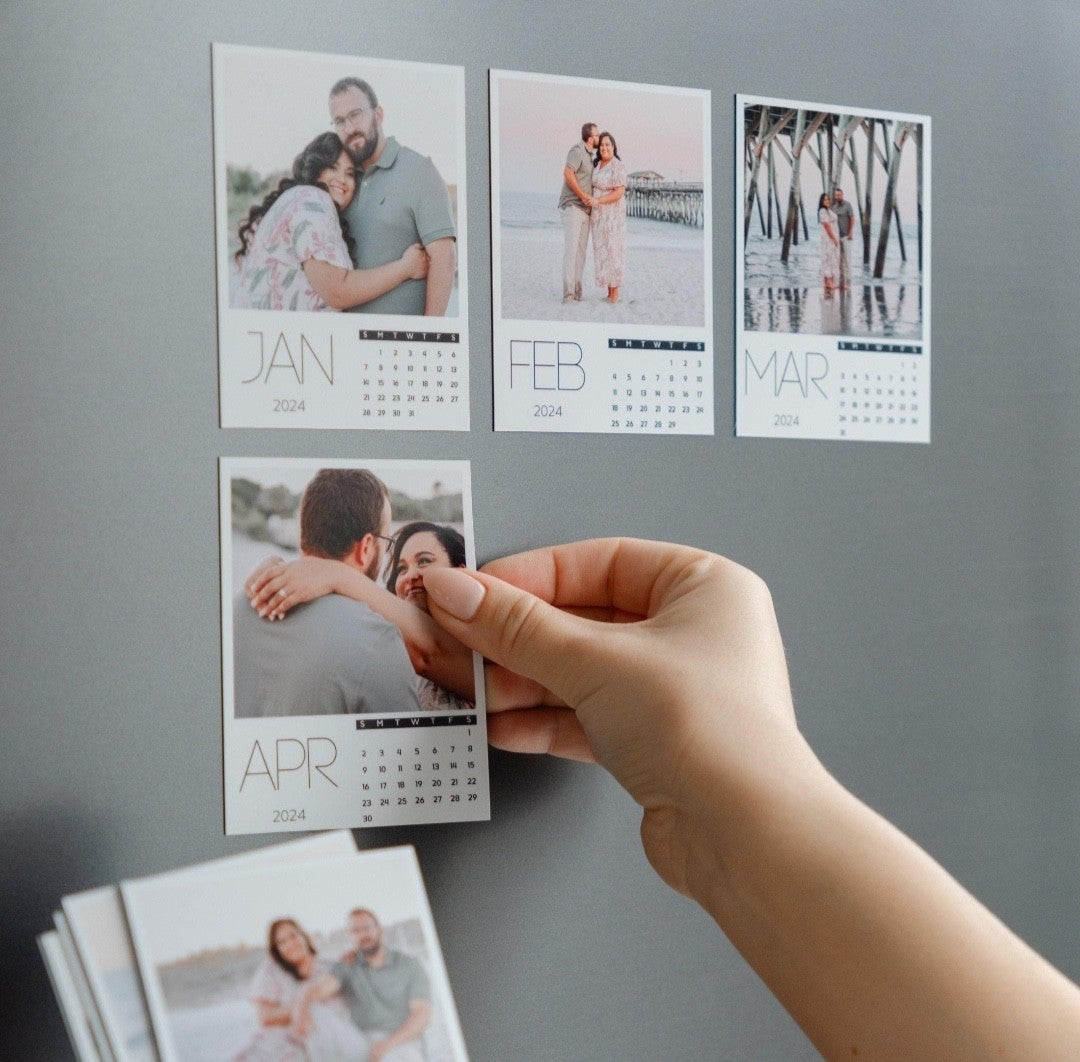 Personalized Photo Calendar Fridge Magnets – Custom Family Set - East Coast Gifts