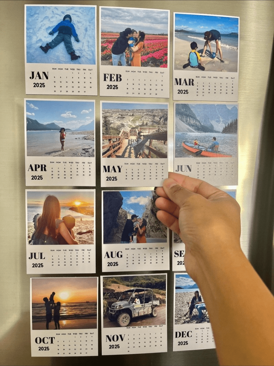 Personalized Photo Calendar Fridge Magnets – Custom Family Set - East Coast Gifts