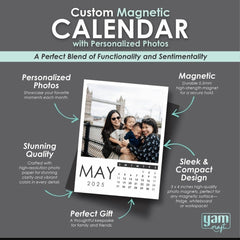 Personalized Photo Calendar Fridge Magnets – Custom Family Set - East Coast Gifts