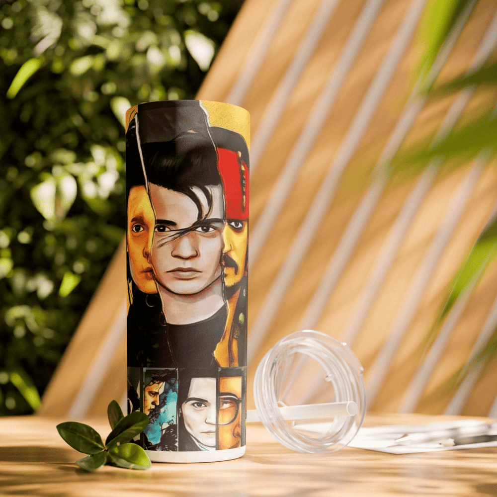 Pirates Johnny Depp 20oz Insulated HotCold Travel Coffee Mug Tumbler with Straw - East Coast Gifts