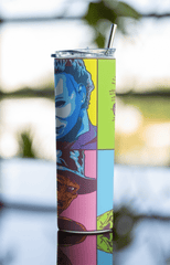 Pop Art Horror Icons Skinny Tumbler 20oz – Jason Freddy Michael Halloween Cup - East Coast Gifts