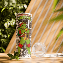 Raphael Ninja Turtle Gift – 20oz Travel Tumbler – Cartoon Comic Cup – UK Stock - East Coast Gifts