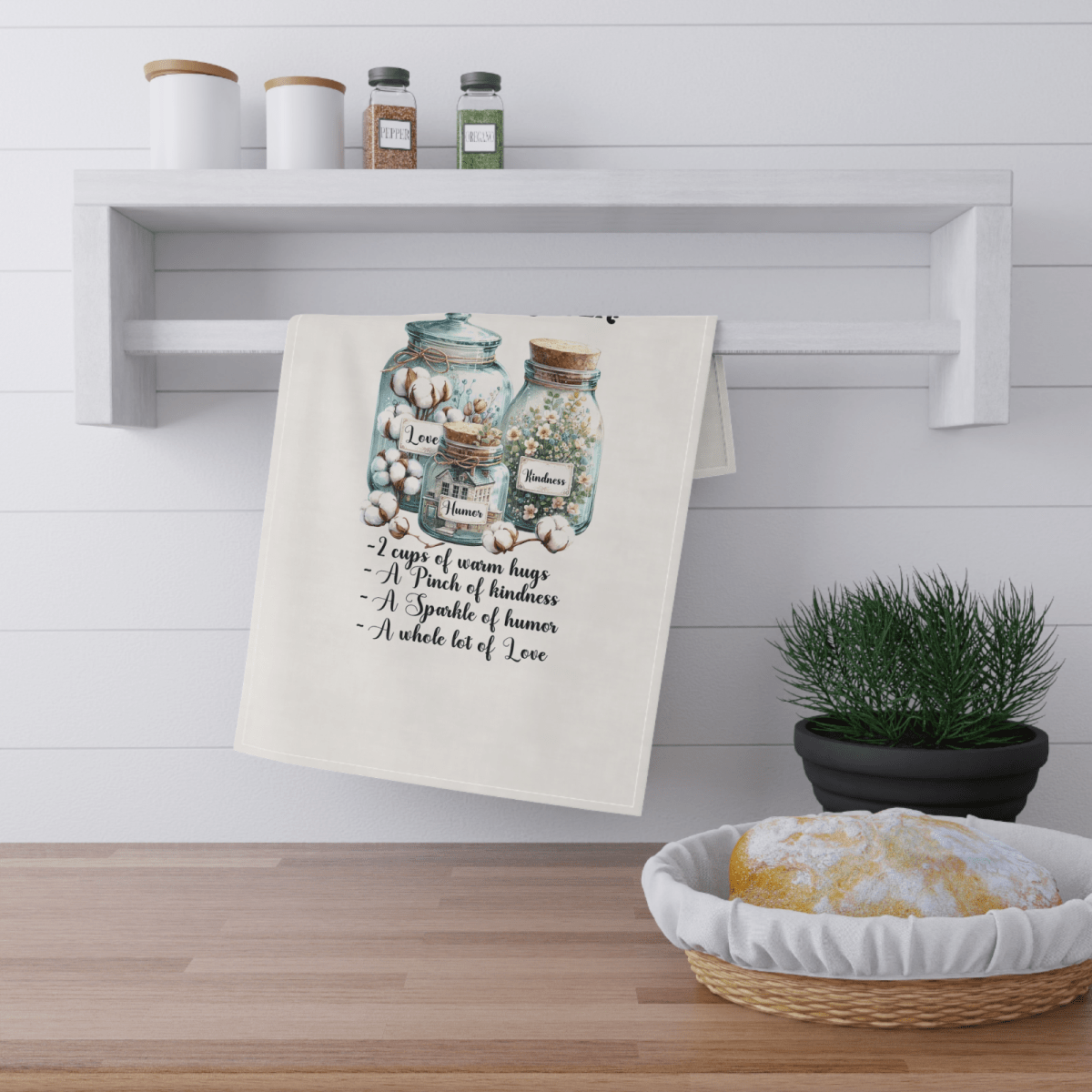 Recipe for the Best Mom Ever Towel Set – 4 Designs of Love, Kindness & Humor - East Coast Gifts