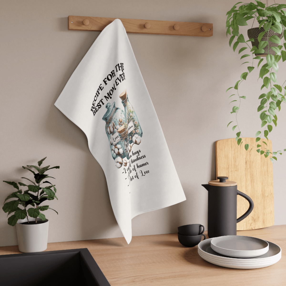 Recipe for the Best Mom Ever Towel Set – 4 Designs of Love, Kindness & Humor - East Coast Gifts