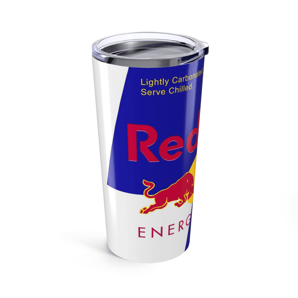 Red Bull Inspired 20oz Skinny Tumbler with Straw & Lid for Hot & Cold Drinks - East Coast Gifts