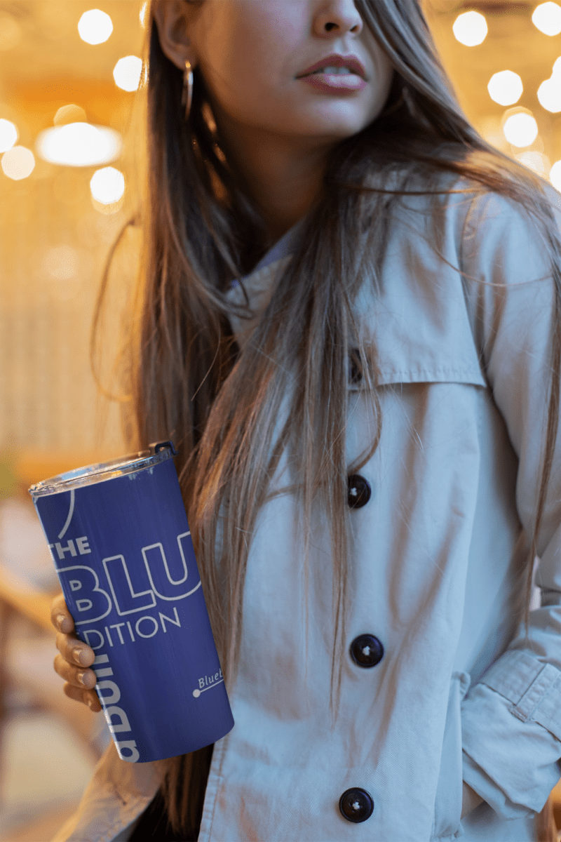 Red Bull Inspired Skinny Tumbler – 20oz Stainless Steel Cup – UK Edition - East Coast Gifts